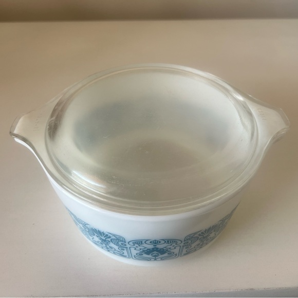 Pyrex HORIZON BLUE Casserole Dish #473 w/Lid 470C - Picture 2 of 9